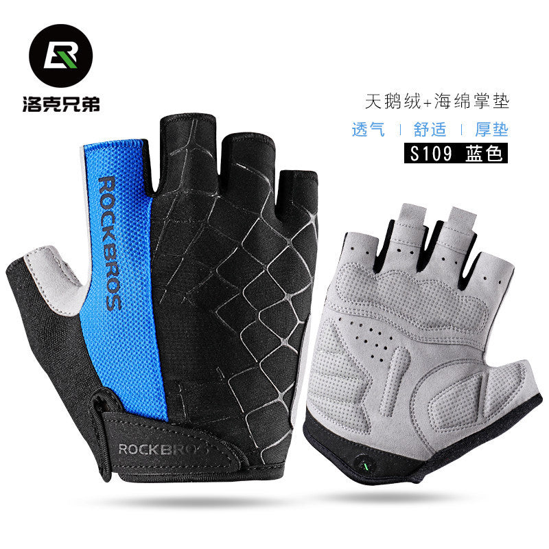 Rock brothers summer short finger gloves cross-border explosions half finger riding gloves men and women outdoor ventilation factory direct sales