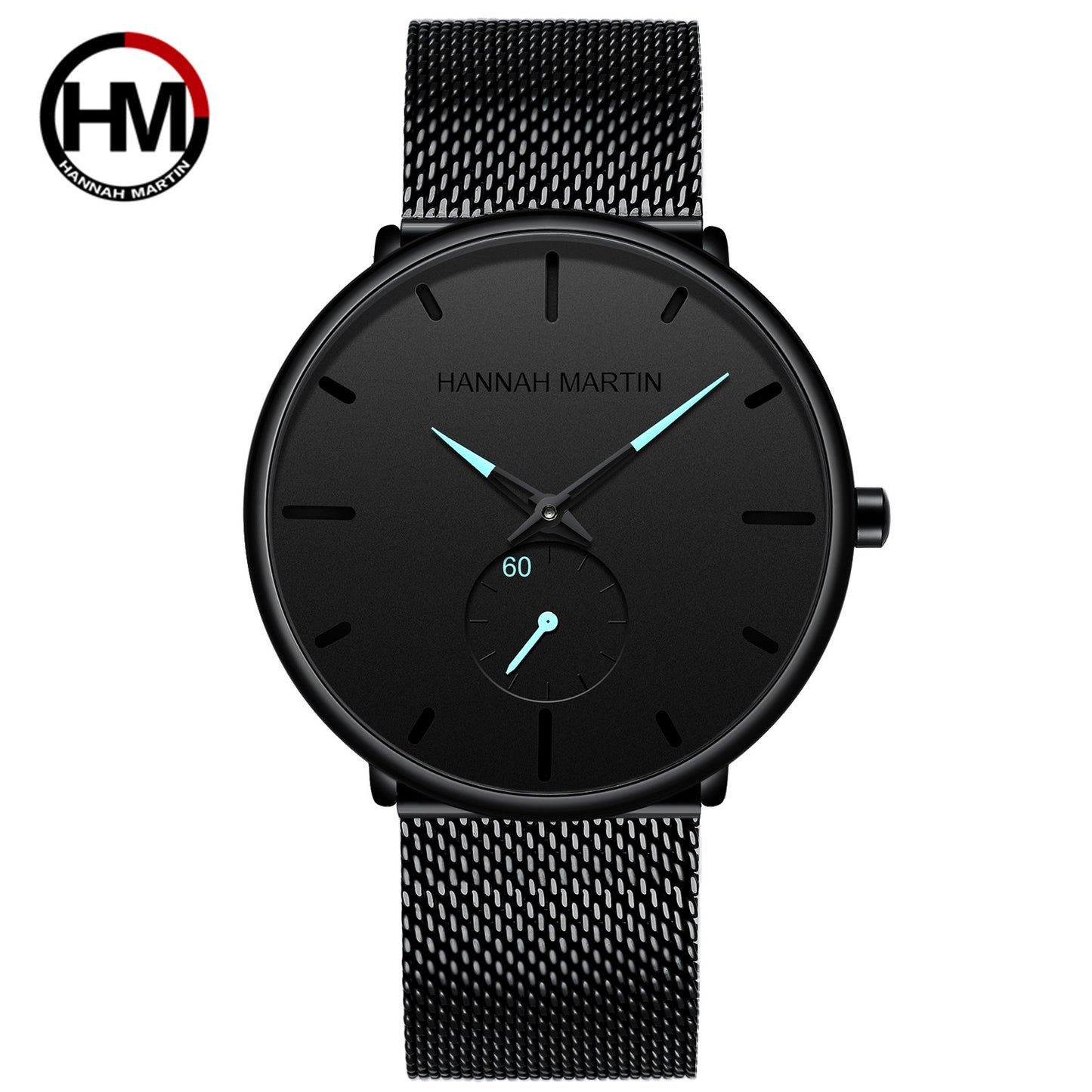 Watches Amazon explosion black waterproof watch Hot personality fashion popular student men's quartz watch