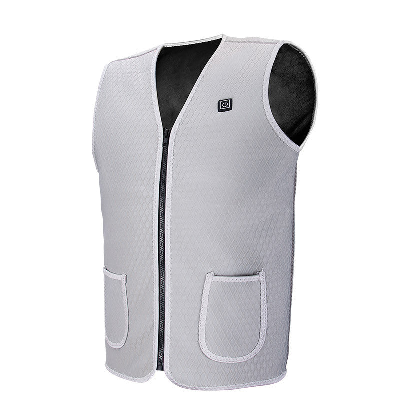 Wholesale middle-aged and elderly electric heating vest USB charging vest intelligent constant temperature warming heating clothing male and female universal