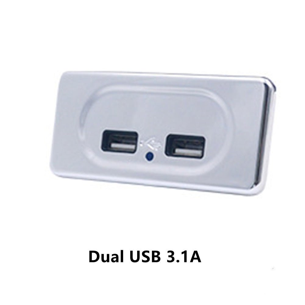 Dual USB Car Charger Socket 12V/24V 3.1A 4.8A USB Charging Outlet Power Adapter for Motorcycle Camper Truck ATV Boat Car RV New
