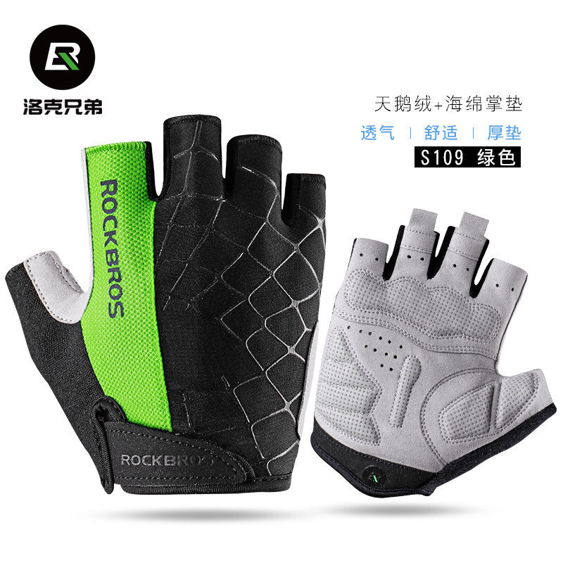 Rock brothers summer short finger gloves cross-border explosions half finger riding gloves men and women outdoor ventilation factory direct sales