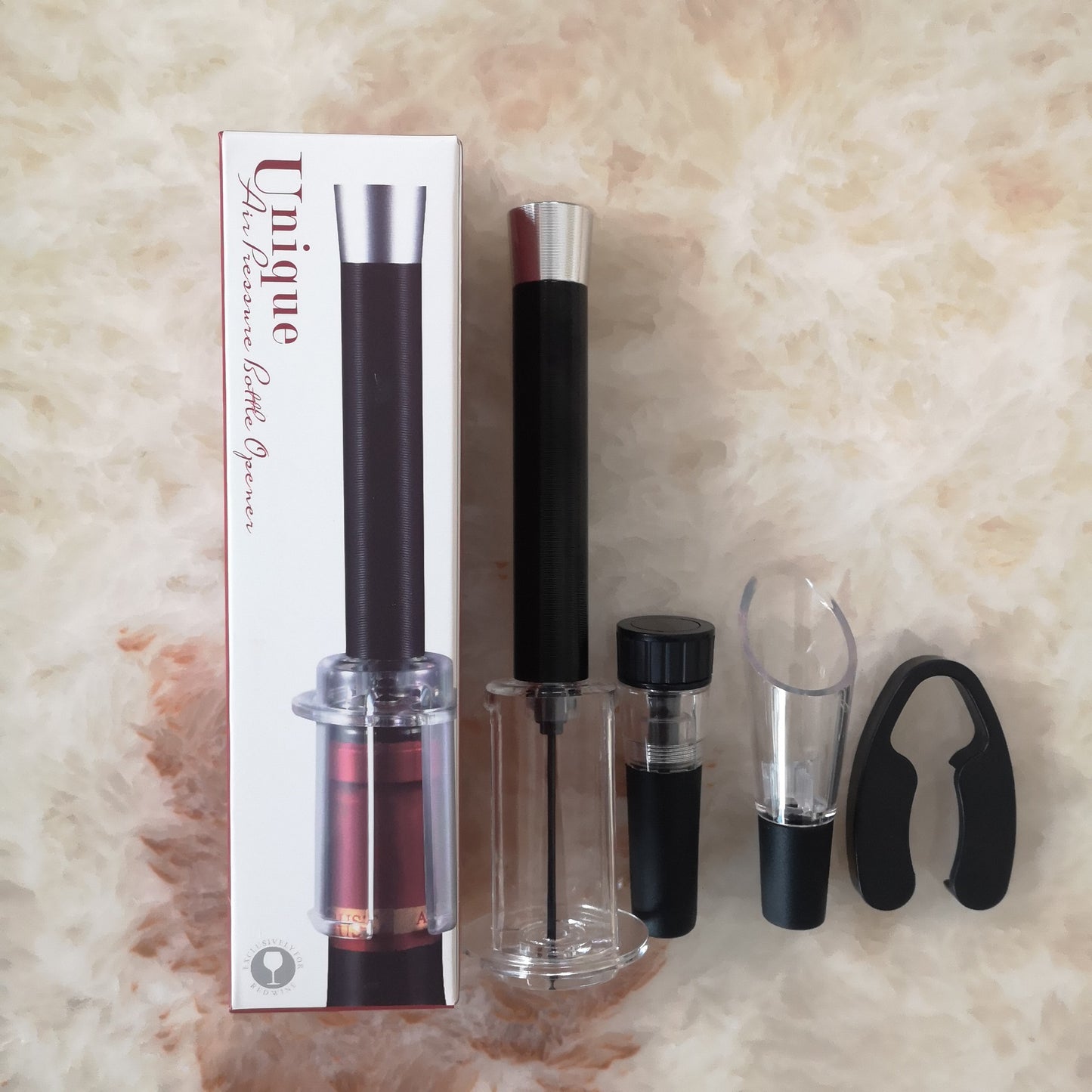 HOT-4 Pcs Wine Opener Set, Air Pressure Pump Bottle Opener Gift Box