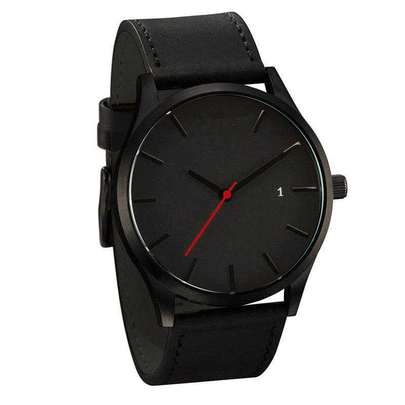 069Belt?watch high-end men's watch calendar fashion business quartz watch matte belt watch