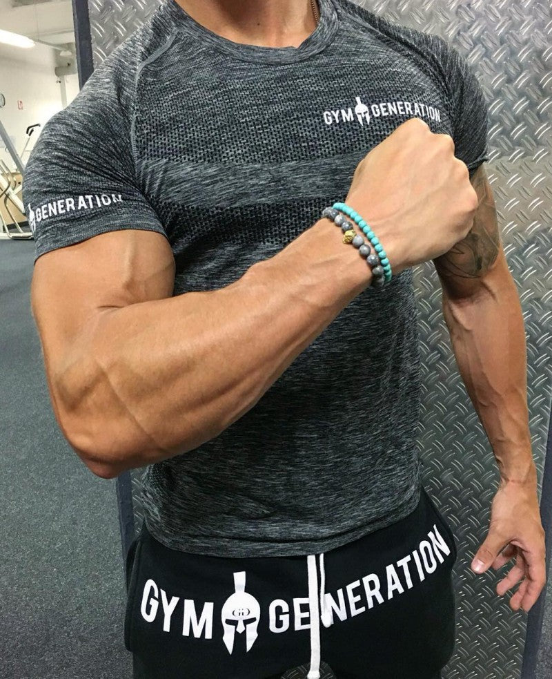 Muscle tights men's brother fitness clothes coach sports t-shirt high elastic training quick-drying clothes short-sleeved fitness clothes men