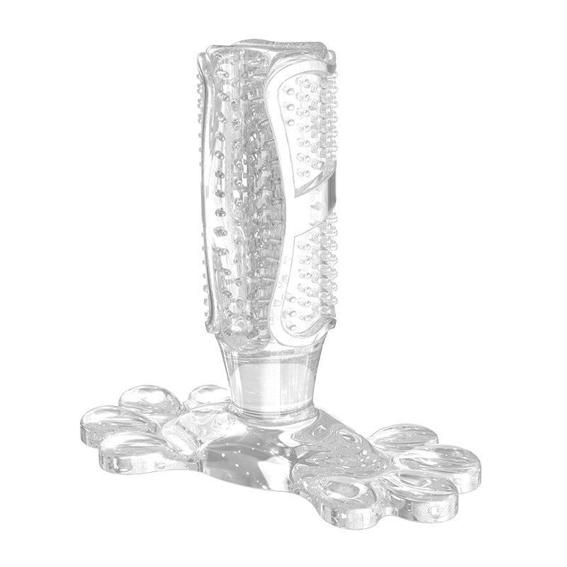 Pet dog toy toothbrush toothbrush Teddy dog ??decompression elastic rubber molar bite-resistant pet toy