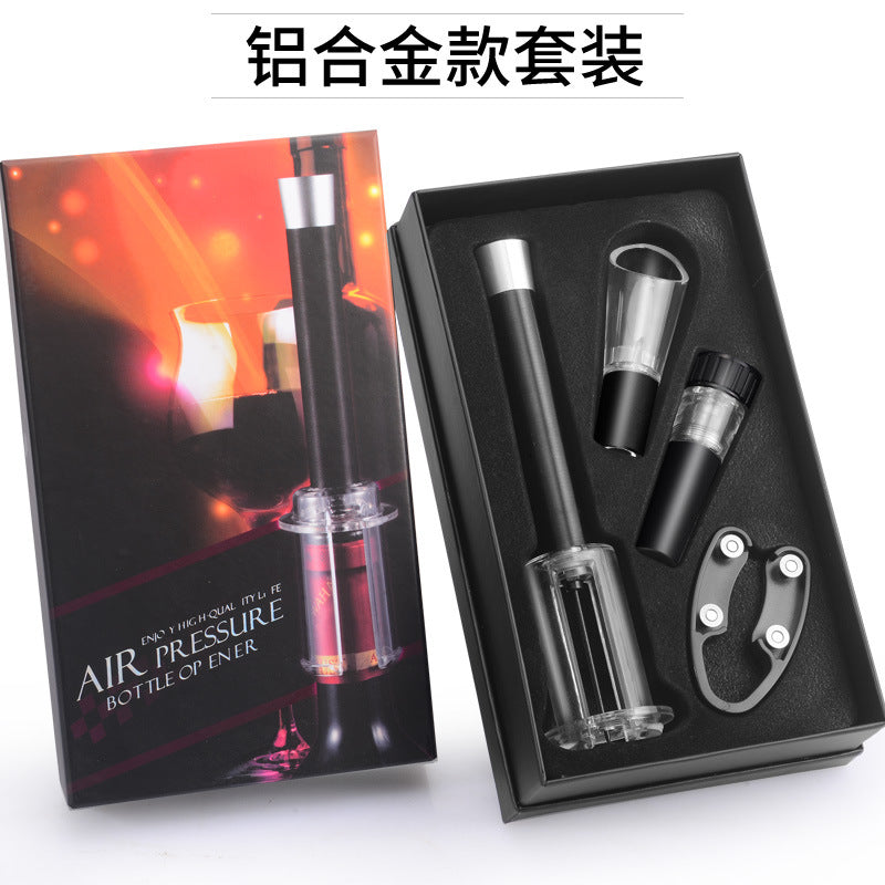 HOT-4 Pcs Wine Opener Set, Air Pressure Pump Bottle Opener Gift Box