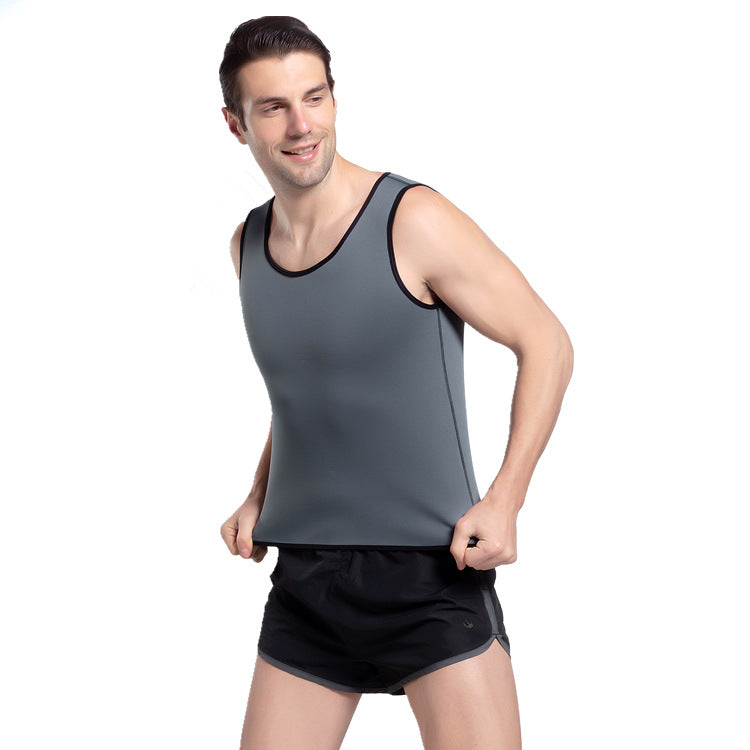 Cross-border special self-heating sports vest neoprene body sculpting vest body sweating abdomen waist male