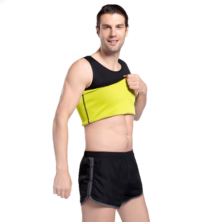 Cross-border special self-heating sports vest neoprene body sculpting vest body sweating abdomen waist male