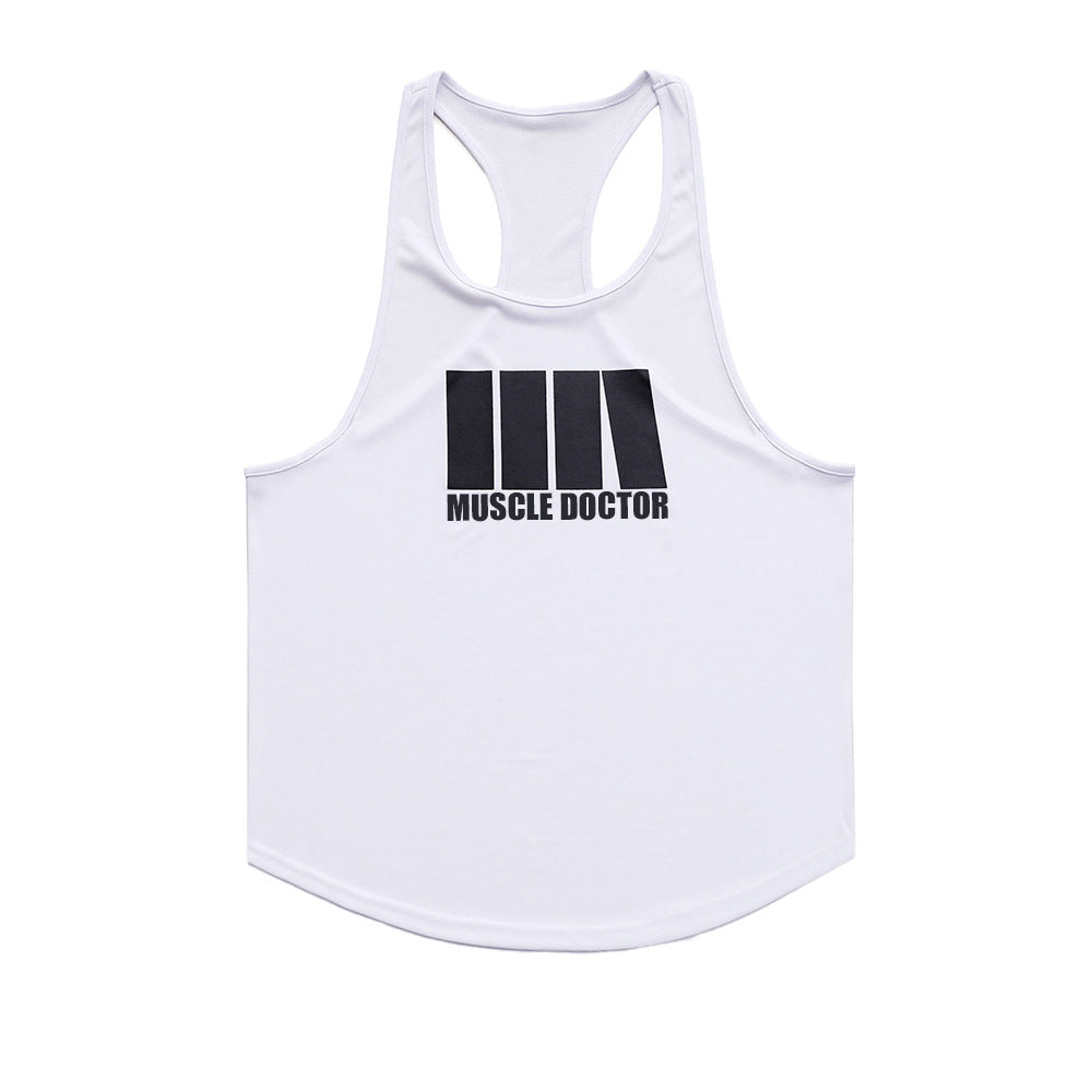 Dr. Muscle 2021 Korean version loose Korean version sports vest men's cotton running I-shaped vest factory wholesale