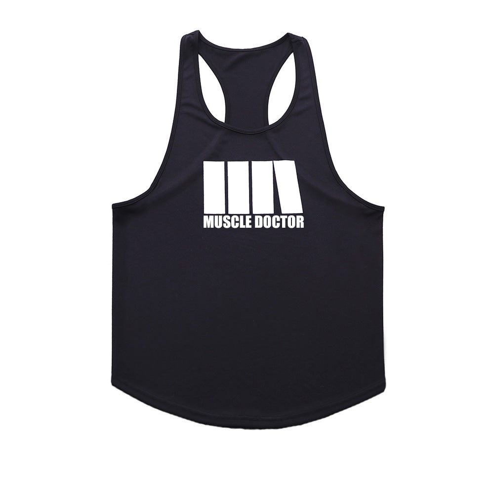 Dr. Muscle 2021 Korean version loose Korean version sports vest men's cotton running I-shaped vest factory wholesale