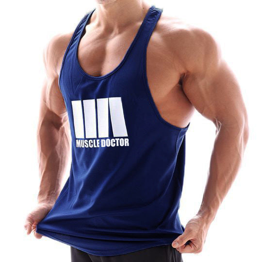 Dr. Muscle 2021 Korean version loose Korean version sports vest men's cotton running I-shaped vest factory wholesale