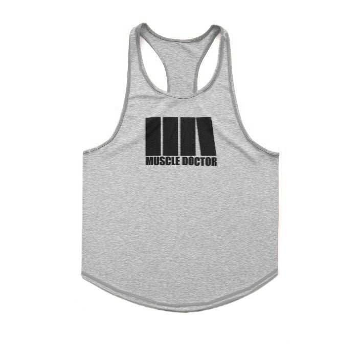 Dr. Muscle 2021 Korean version loose Korean version sports vest men's cotton running I-shaped vest factory wholesale