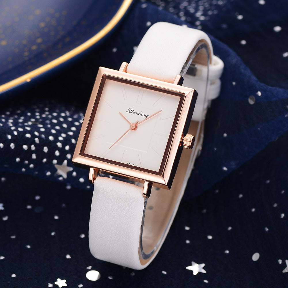 Top Brand Square Women Bracelet Watch Contracted Leather Crystal WristWatches Women Dress Ladies Quartz Clock Dropshiping &Ff