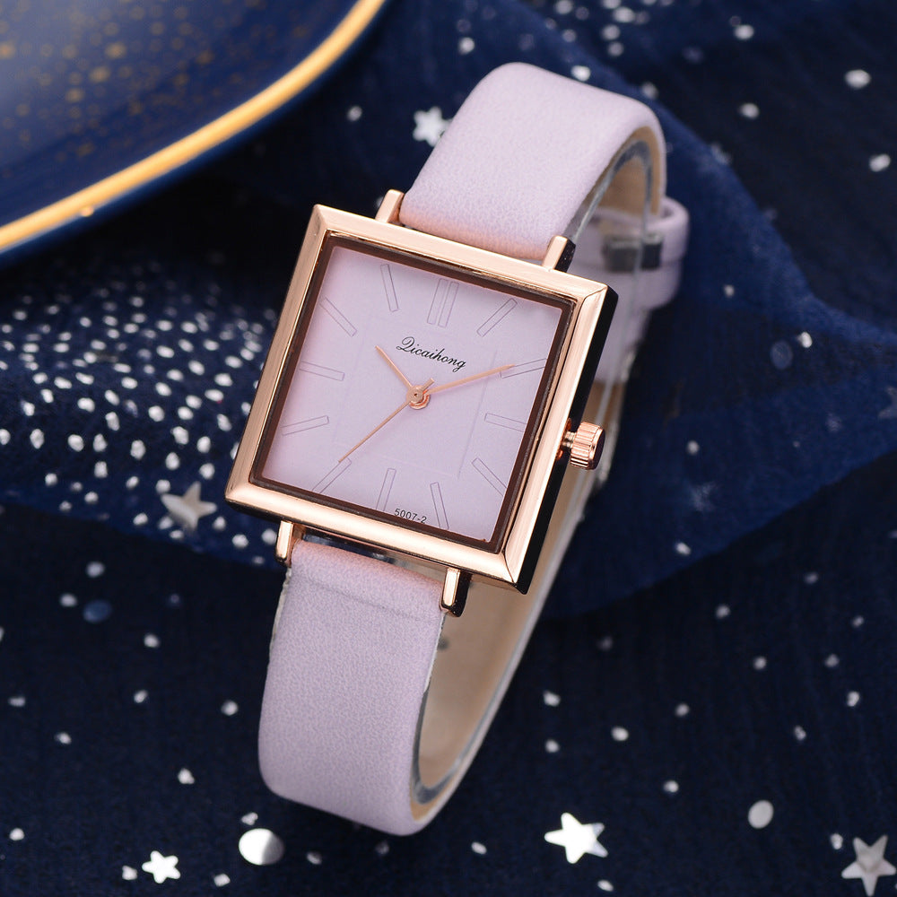 Top Brand Square Women Bracelet Watch Contracted Leather Crystal WristWatches Women Dress Ladies Quartz Clock Dropshiping &Ff
