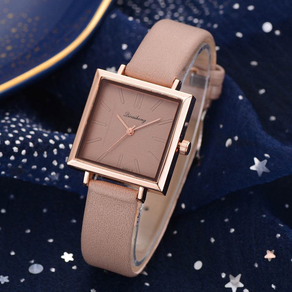 Top Brand Square Women Bracelet Watch Contracted Leather Crystal WristWatches Women Dress Ladies Quartz Clock Dropshiping &Ff