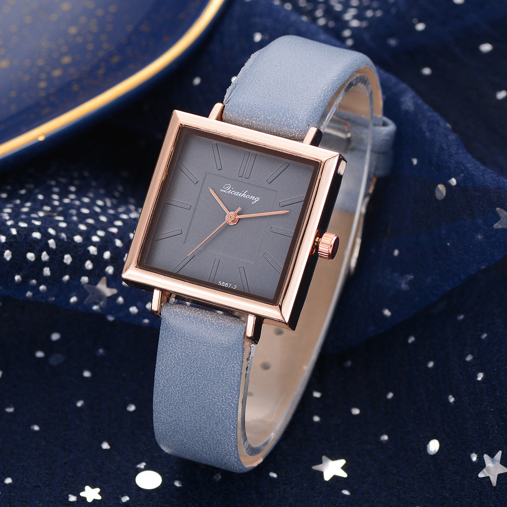 Top Brand Square Women Bracelet Watch Contracted Leather Crystal WristWatches Women Dress Ladies Quartz Clock Dropshiping &Ff