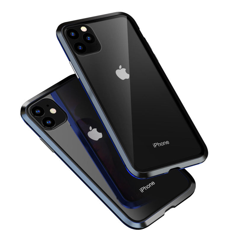 Apple 11 mobile phone shell double-sided glass iphone11pro max protective case case transparent magnetic king
