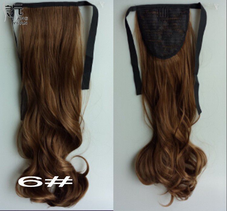 AOOSOO 24 inch Silky Straight Synthetic Clip in Drawstring Ponytail Hairpieces for Women Hair Extension High Temperature Fiber