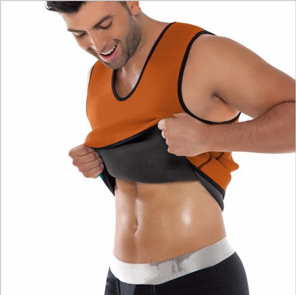 Cross-border special self-heating sports vest neoprene body sculpting vest body sweating abdomen waist male