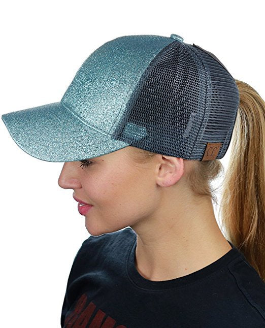 Glitter Ponytail Baseball Cap
