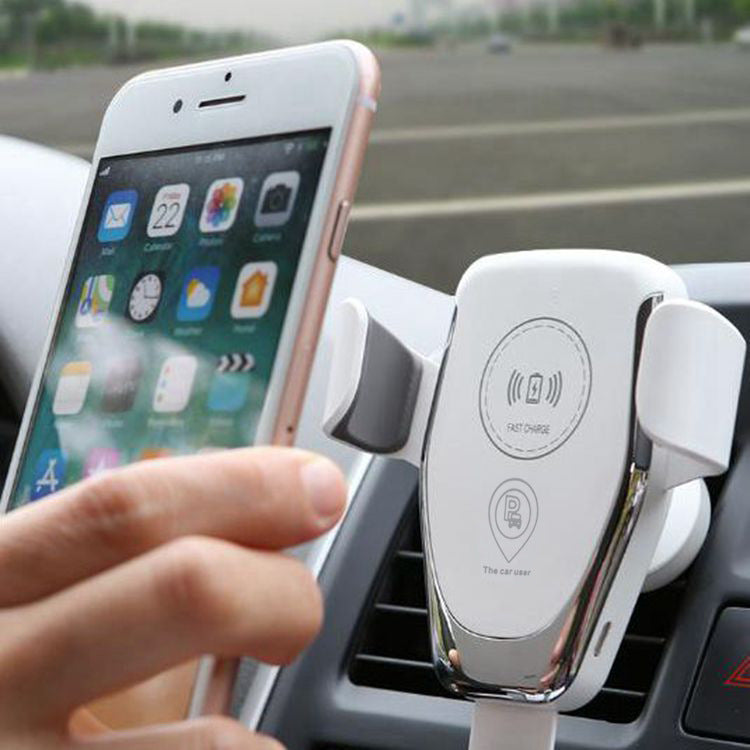 One-piece snap-on mobile phone holder wireless charging New car air conditioning port 10W wireless charger factory direct sales
