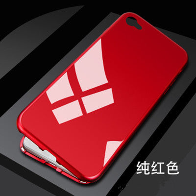 GETIHU Metal Magnetic Case for iPhone XR XS MAX X 8 Plus 7 +Tempered Glass Back Magnet Cases Cover for iPhone 7 6 6S Plus Case