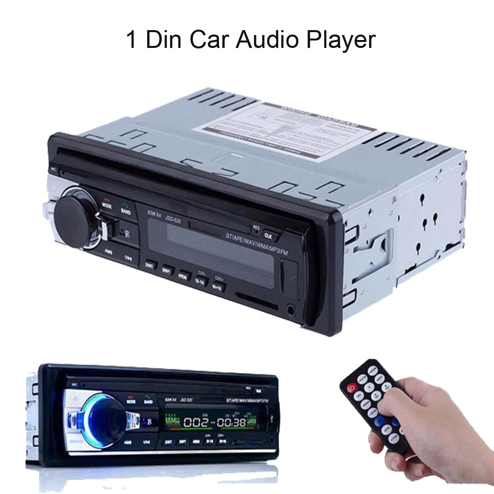 Car Radio Stereo Player Digital Bluetooth MP3 Player JSD-520 60Wx4 FM Audio Stereo Music USB/SD with In Dash AUX Input