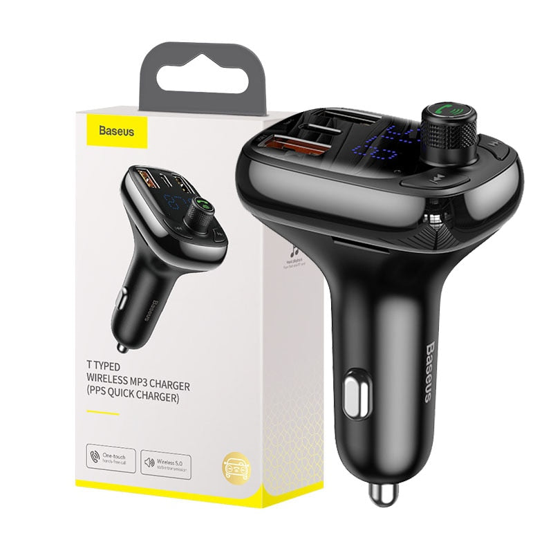 FM Transmitter Bluetooth 5.0 Handsfree Car Kit Audio MP3 Player With PPS QC3.0 QC4.0 5A Fast Charger Auto FM Modulator
