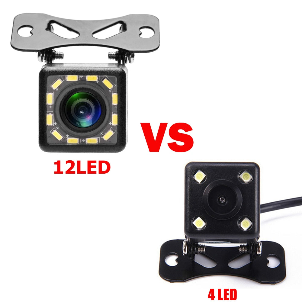 Car Rear View Camera Universal 12 LED Night Vision Backup Parking Reverse Camera Waterproof 170 Wide Angle HD Color Image