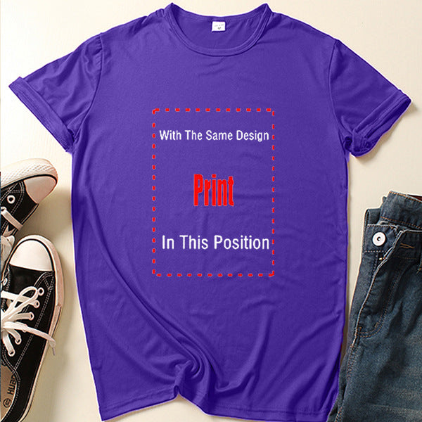 2022 European and American foreign trade new fashion Print English printing round neck loose T-shirt short-sleeved top one piece on behalf of the hair