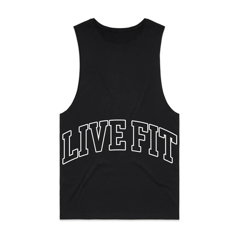 2022 new summer sports fitness men's vest exercise leisure outdoor letters loose leisure muscle vest