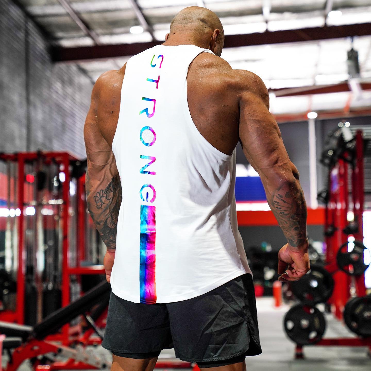 2021 summer new trend fitness outdoor sports vest muscle fitness brother loose cotton sleeveless shirt