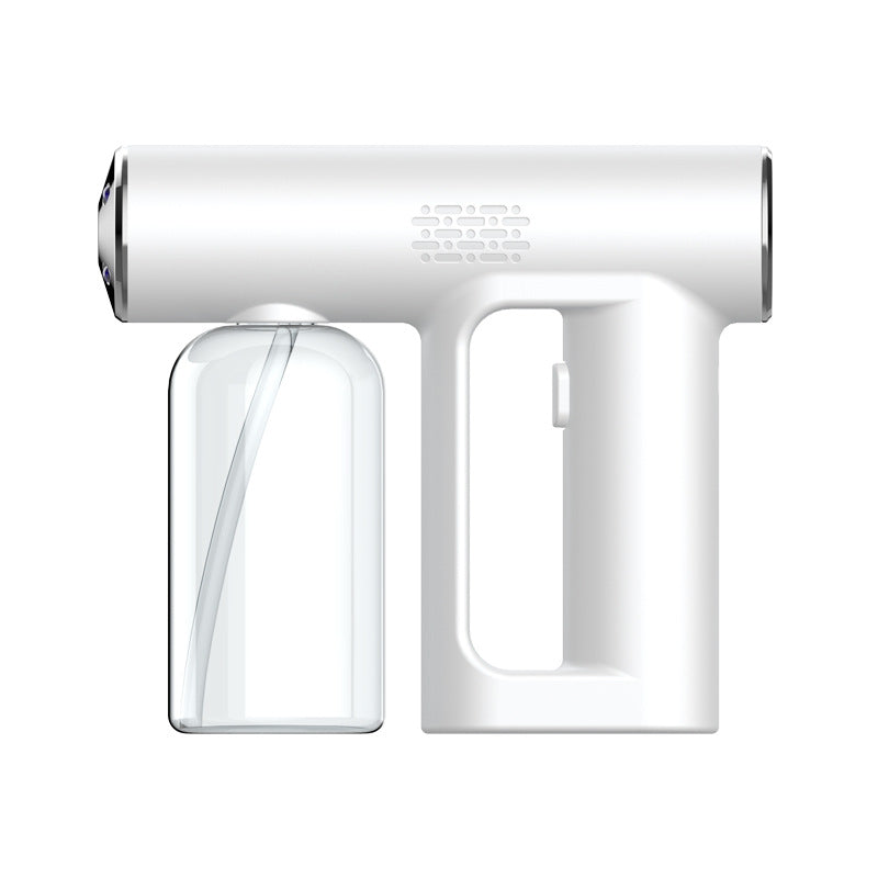 Factory direct sales handheld nano spray disinfection gun rechargeable portable blue light atomization gun alcohol disinfection gun sprayer