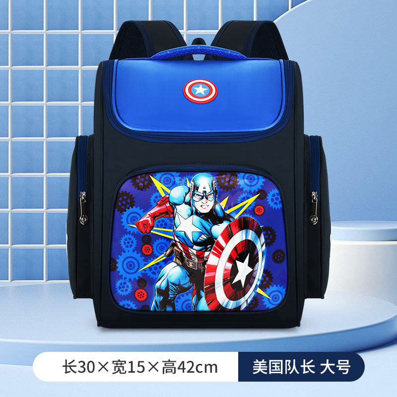 Schoolbags for primary school students boys and girls grades 1-3-6 cute cartoon load-reducing spine protection children's backpacks wholesale