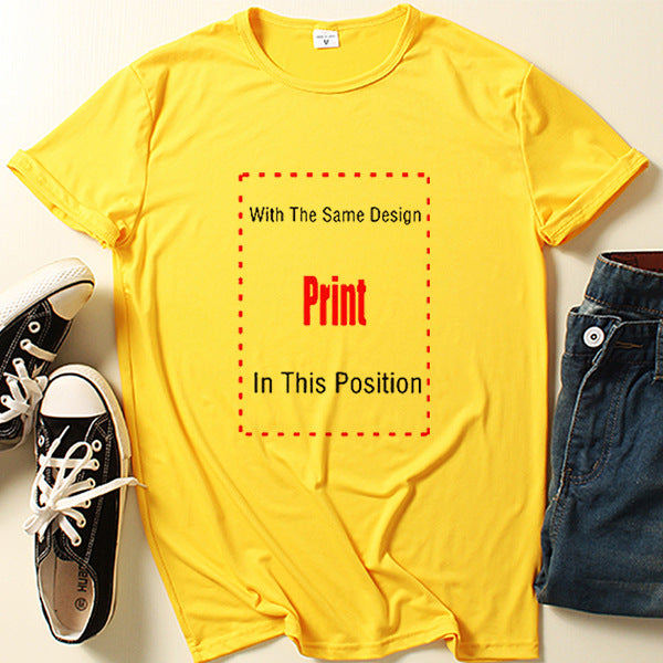 2022 European and American foreign trade new fashion Print English printing round neck loose T-shirt short-sleeved top one piece on behalf of the hair