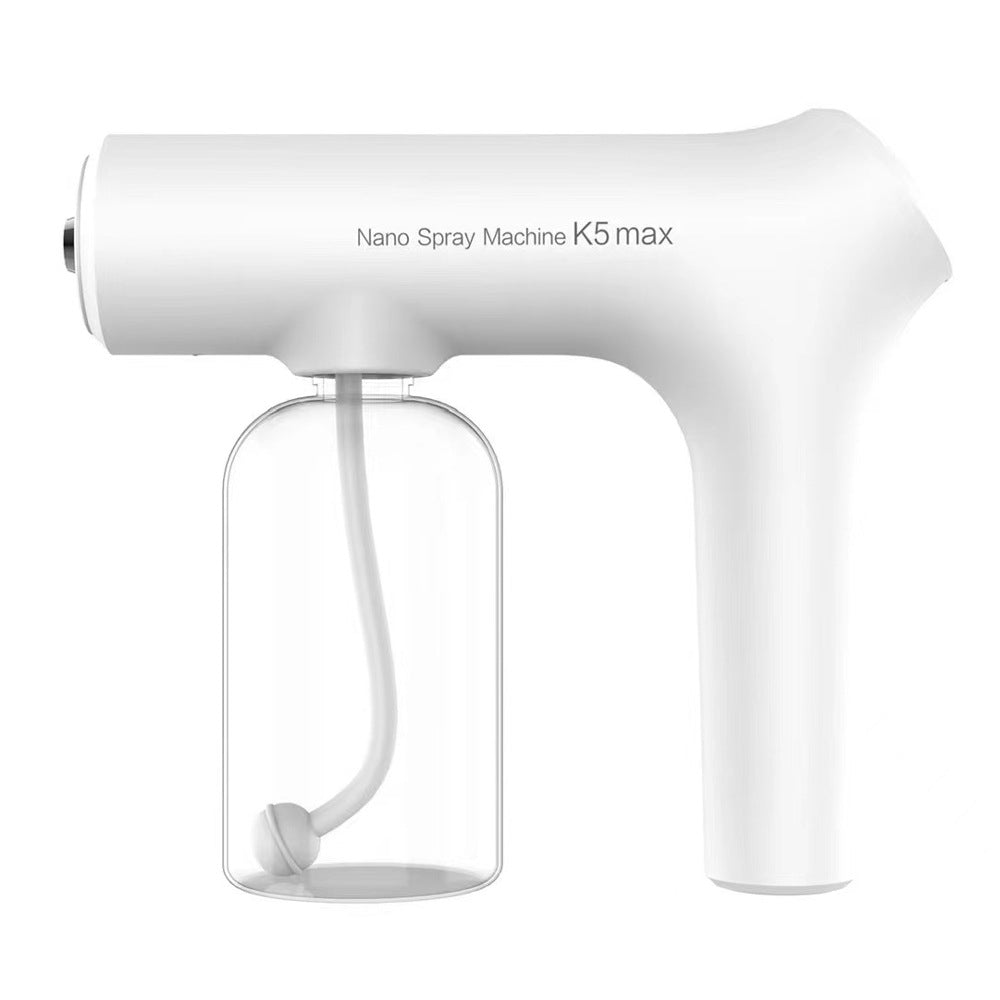 Factory direct sales handheld nano spray disinfection gun rechargeable portable blue light atomization gun alcohol disinfection gun sprayer