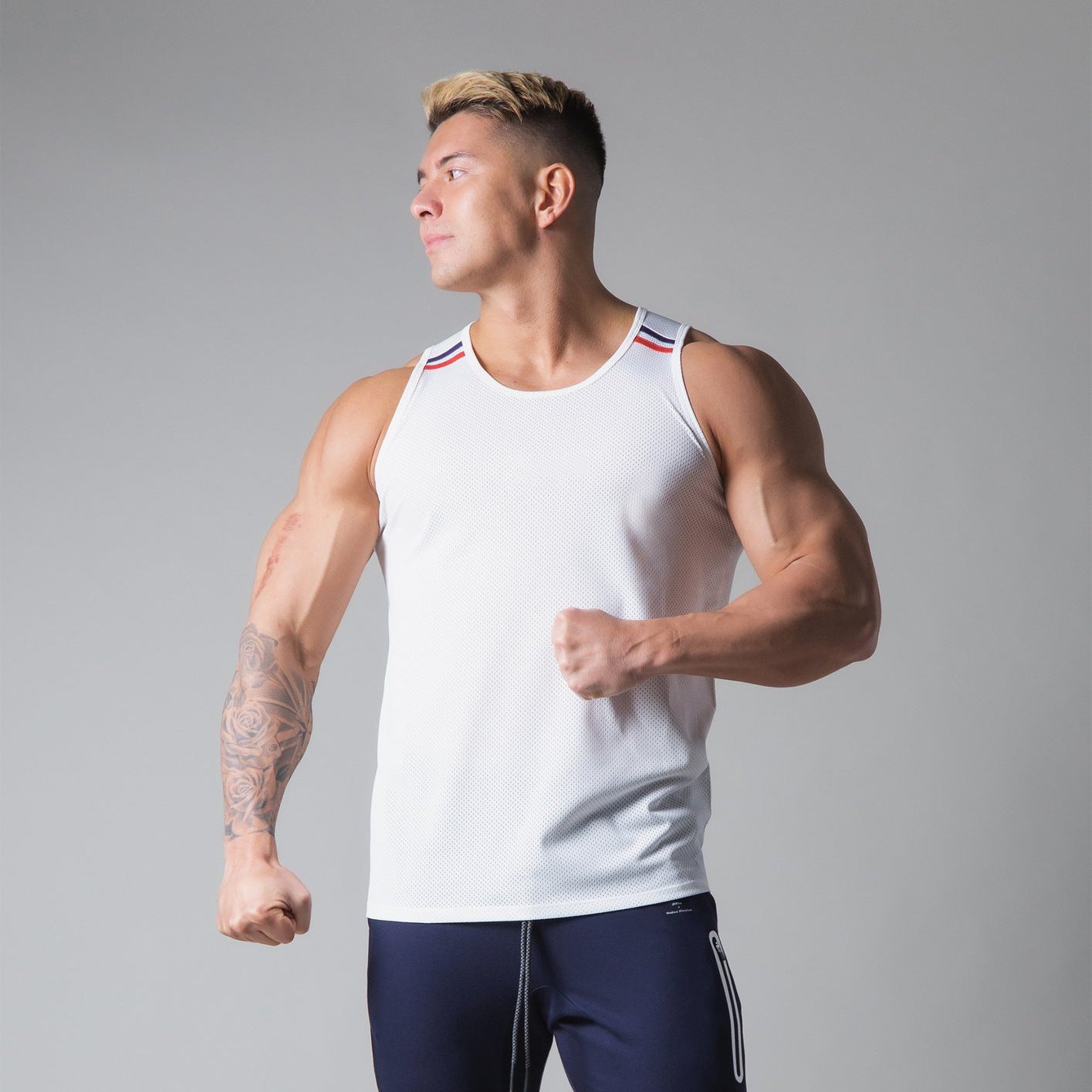 Muscle fitness brothers summer new fitness vest men's tops outdoor running leisure sports sleeveless I-shaped