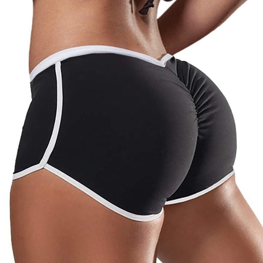 Foreign trade new European and American sexy solid color shorts low waist sports running tight buttocks shorts ladies casual shorts