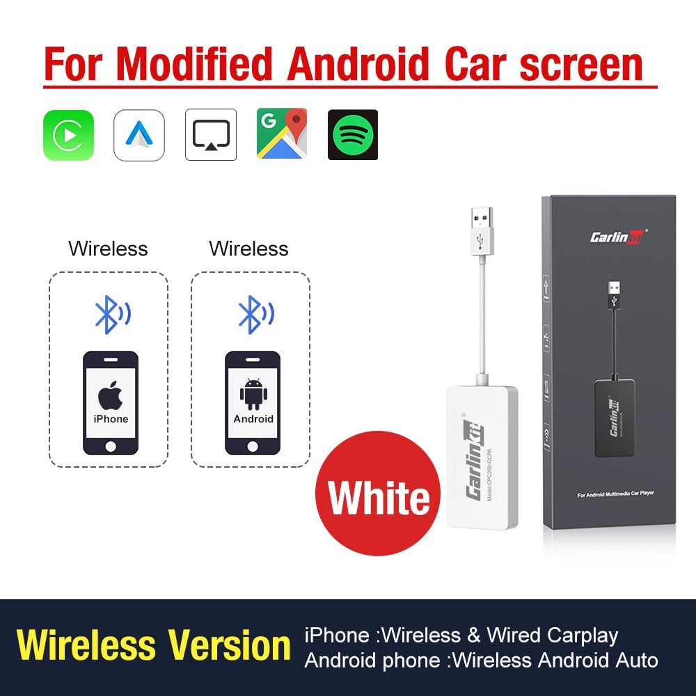 USB Wireless CarPlay Dongle Wired Android Auto AI Box Mirrorlink Car Multimedia Player Bluetooth Auto Connect