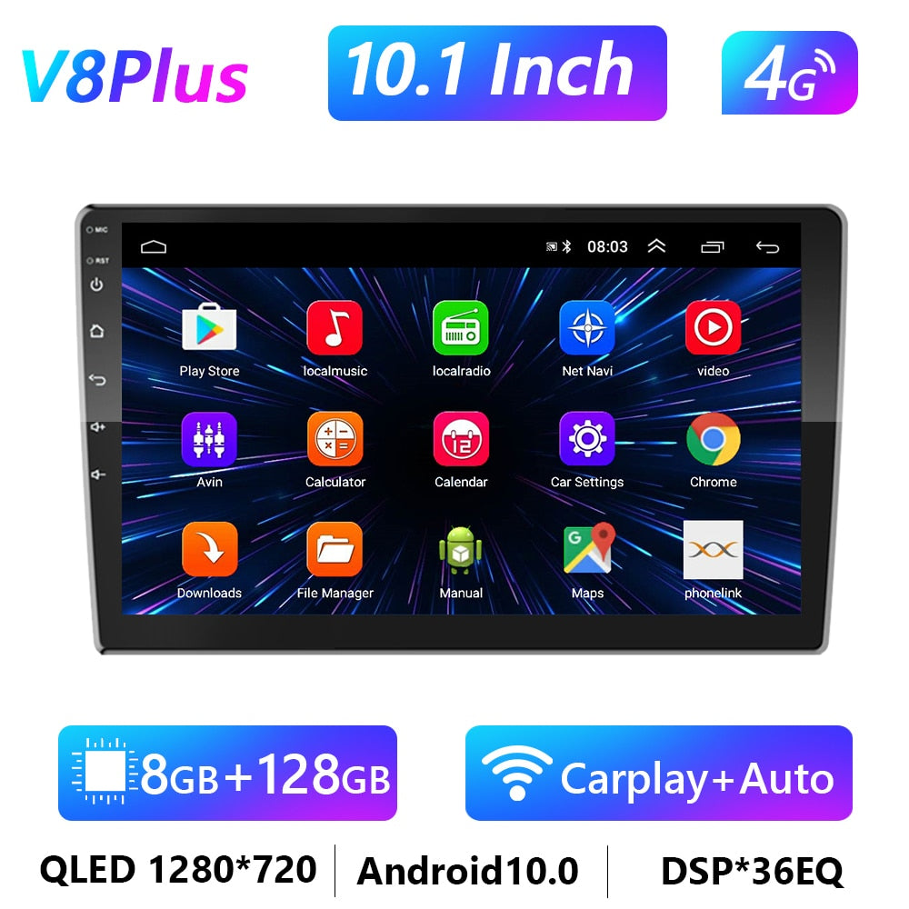 Car Radio 2 Din Android 10/11 GPS Multimedia Player Autoradio 4G For Volkswagen Nissan Toyota Hyundai Kia Ford Focus