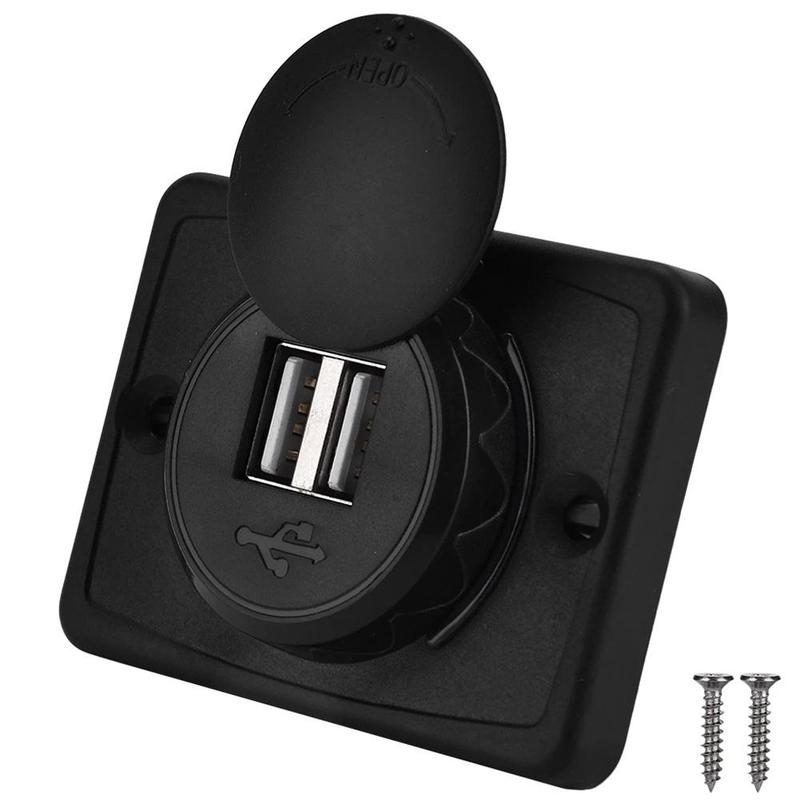 Dual USB Car Charger Socket 12V/24V 3.1A 4.8A USB Charging Outlet Power Adapter for Motorcycle Camper Truck ATV Boat Car RV New