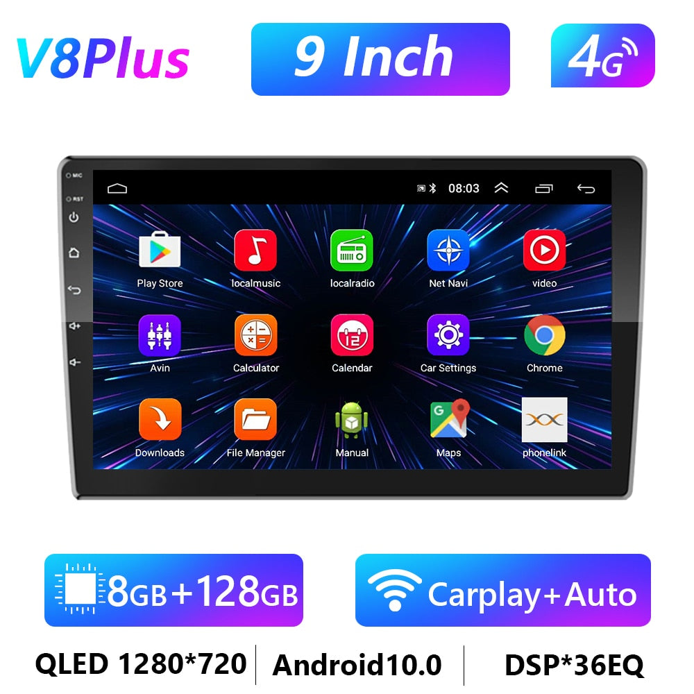 Car Radio 2 Din Android 10/11 GPS Multimedia Player Autoradio 4G For Volkswagen Nissan Toyota Hyundai Kia Ford Focus
