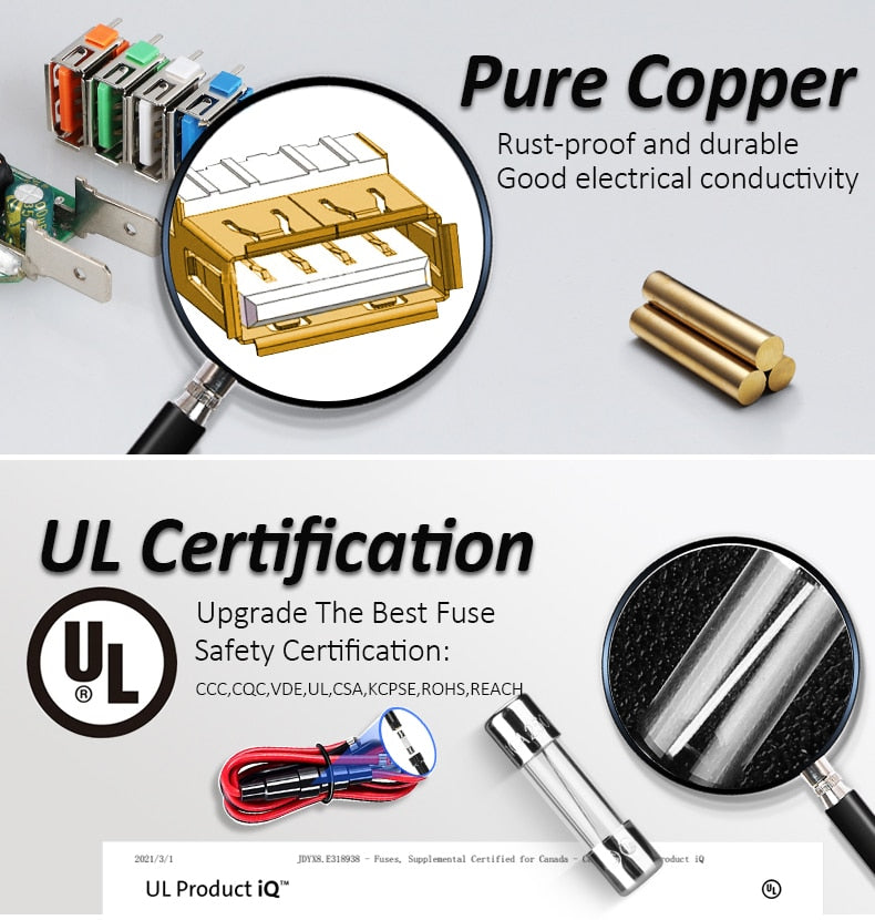 New Dual USB QC Car Socket Charger 12-24V Voltmeter LED Car Accessories Power Adapter For Toyota Quick Charge For Mobile Phone