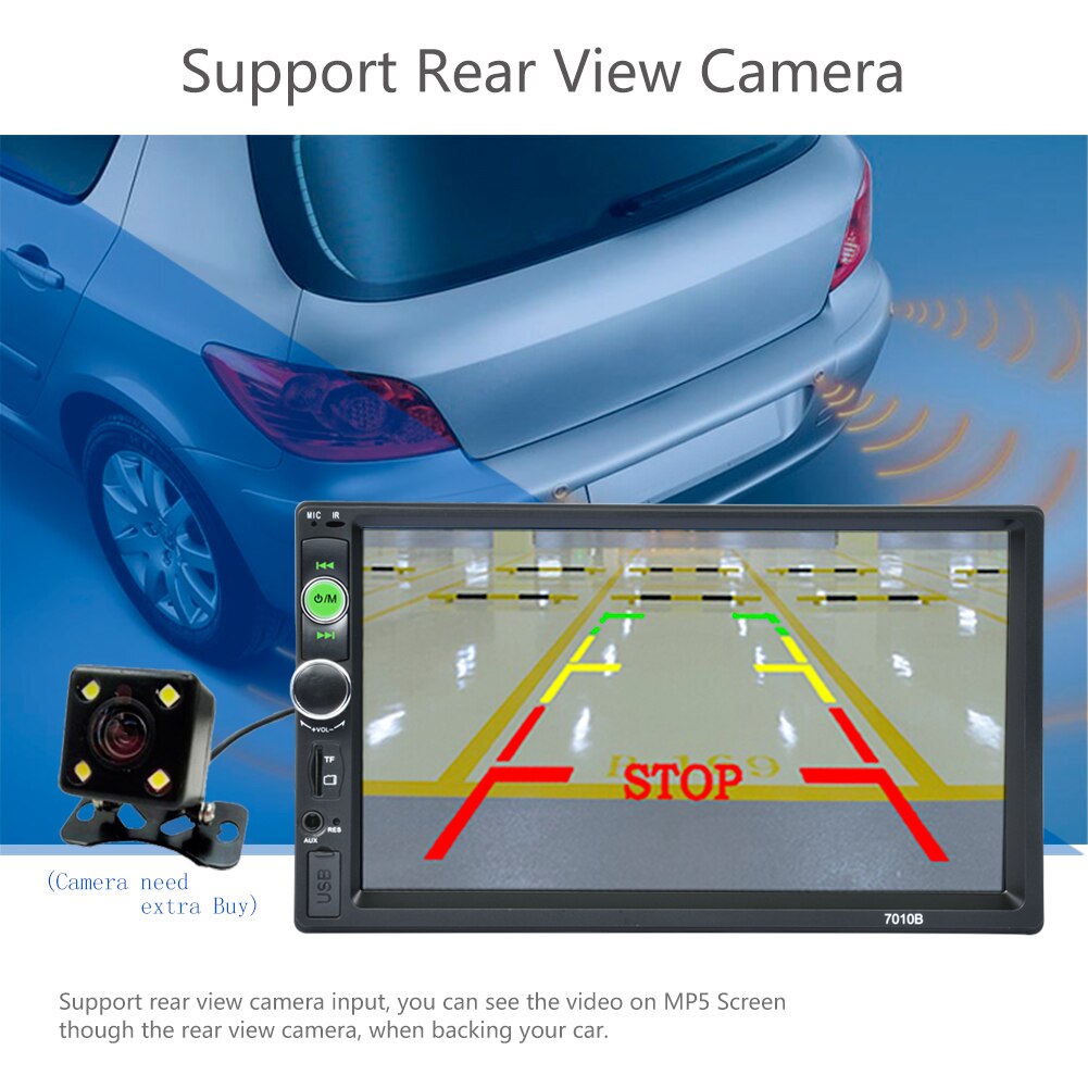 2 Din Car Stereo Bluetooth Autoradio 7" Touch Screen Mirror Link Multimedia Video Player For Toyota KIA Ford VW Skoda